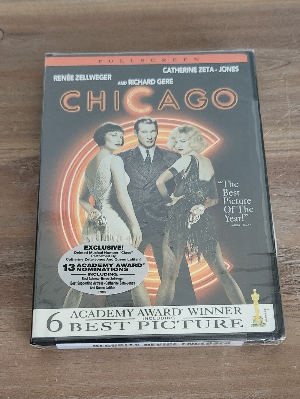 ✨ Brand New & Sealed: Chicago DVD (Full Screen Edition) Catherine Zeta Jones ✨